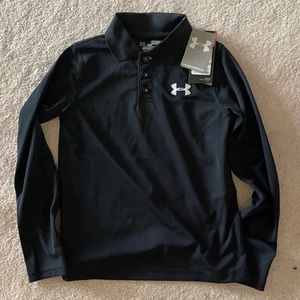 NWT Under Armour long sleeved polo shirt size YSM